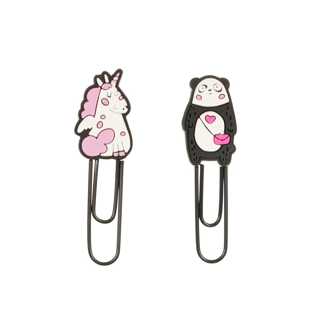 Скрепки - закладки Феникс+ Панда и Единорог 2шт. Фото 3.