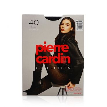 Женские колготки с рисунком Pierre Cardin Losange 40den Nero 4 размер.