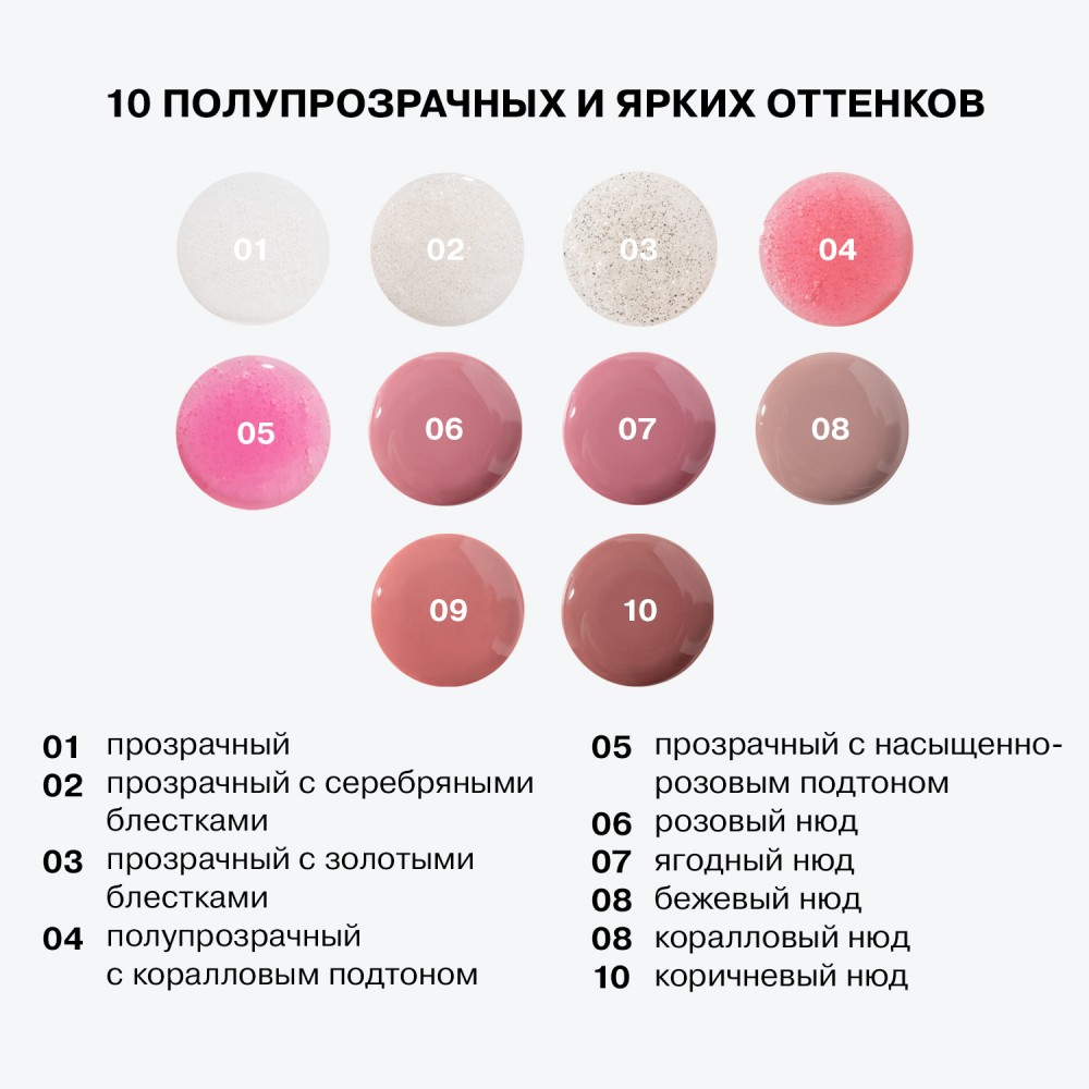 Гель - блеск для губ Influence Beauty Gloss-X 01 3,4мл. Фото 8.