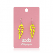 Серьги Soda " Lightning yellow ".