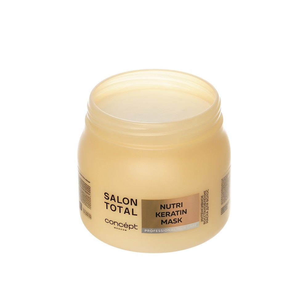 Интенсивно восстанавливающая маска для волос Concept Salon Total Nutri Keratin Mask 500мл. Фото 5.