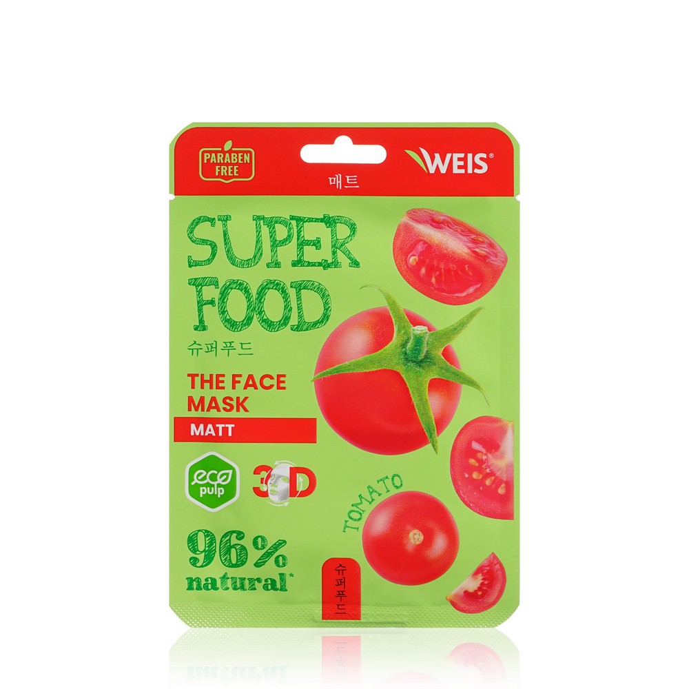 Маска для лица WEIS Super Food Matt с экстрактом томата 23г. Фото 1.