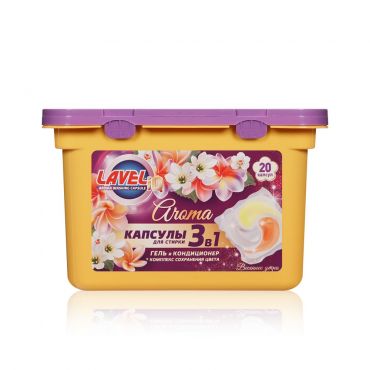 Капсулы для стирки 3 в 1 LAVELiq Aroma " Весеннее утро " 20шт.