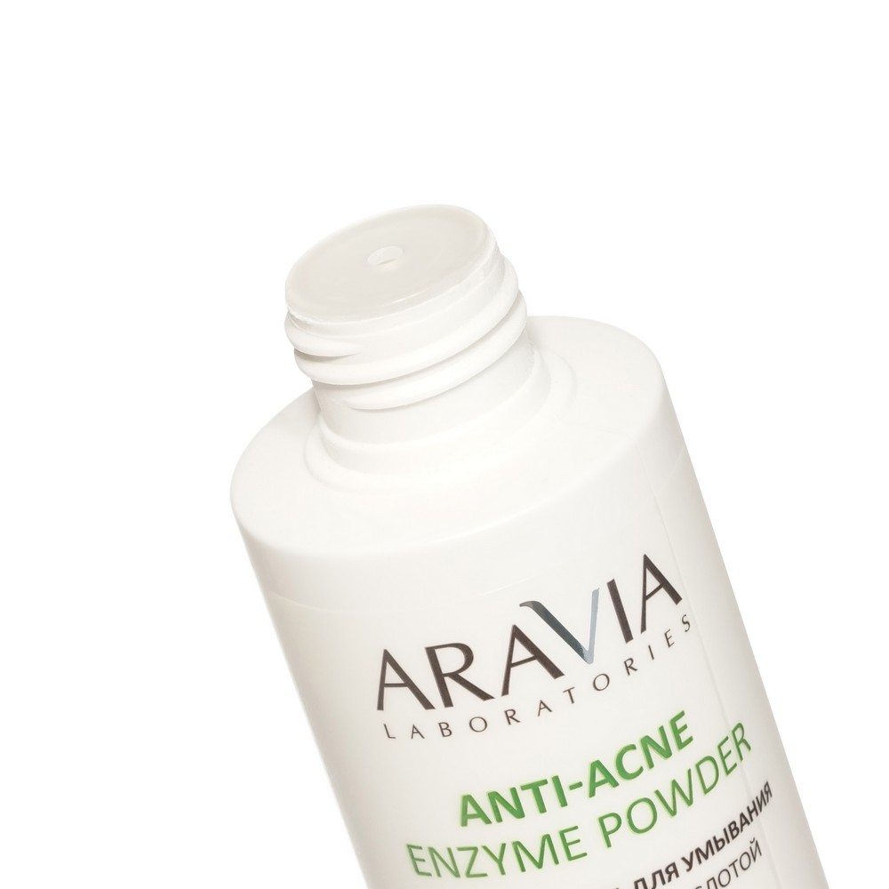 Энзимная пудра для умывания с азелаиновой кислотой Aravia Laboratories Anti-acne Enzyme Powder 150мл. Фото 6.