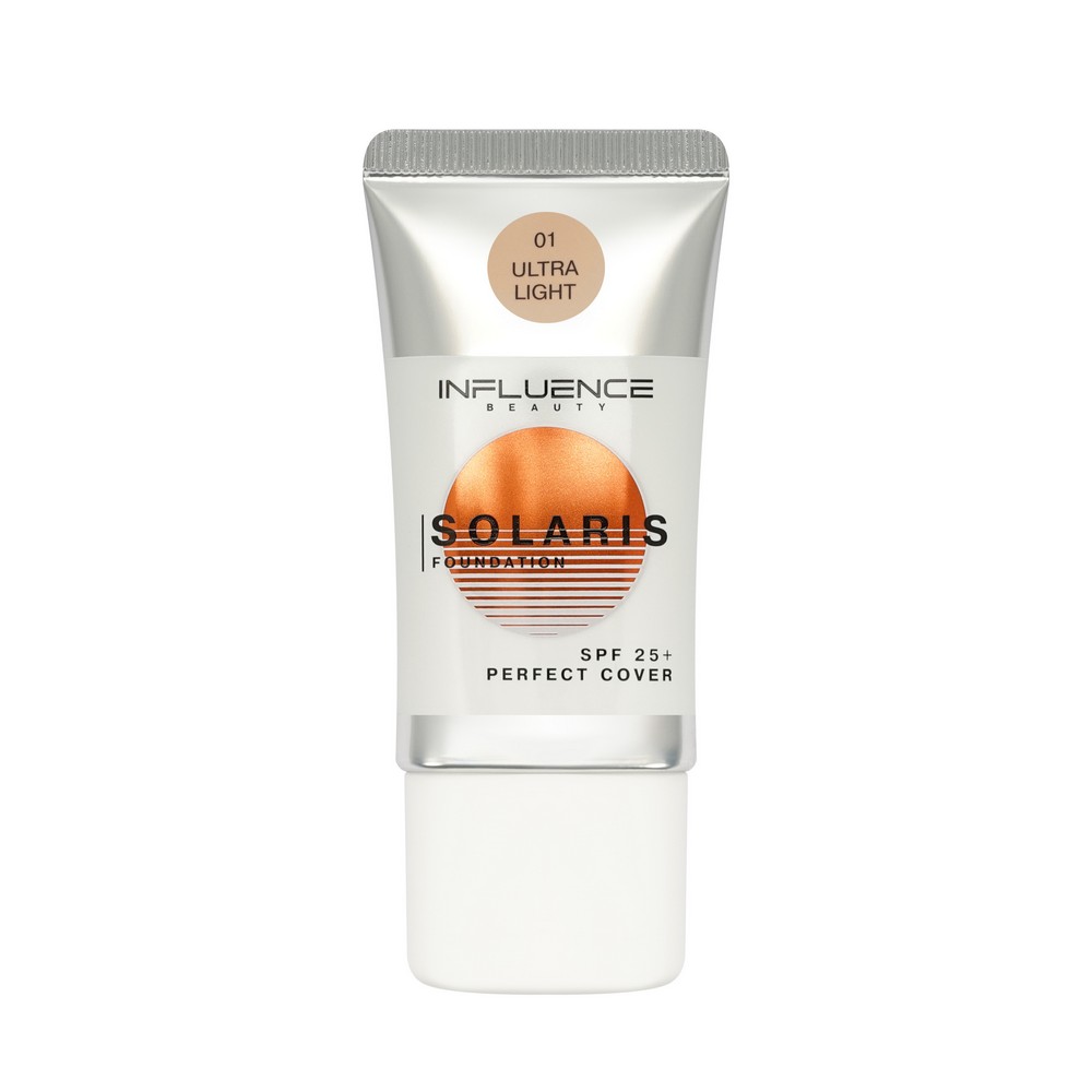 Тональный крем для лица Influence Beauty Solaris SPF 25 01 25мл. Фото 1.