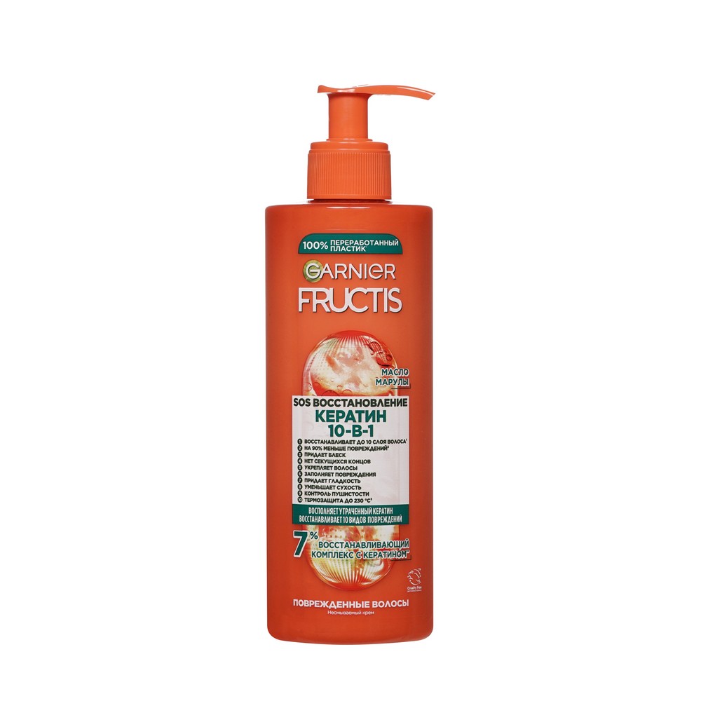 Крем для волос Garnier Fructis SOS спасатель волос 10 в 1 для очень поврежденных волос 400мл. Фото 1.