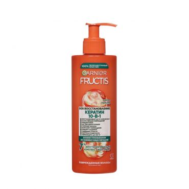 Крем для волос Garnier Fructis SOS спасатель волос 10 в 1 для очень поврежденных волос 400мл.