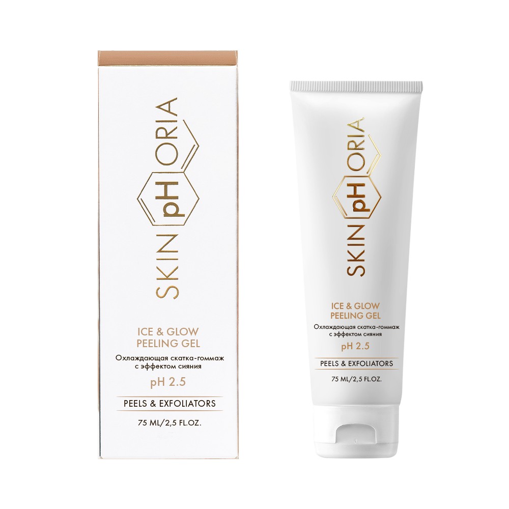 Охлаждающая скатка - гоммаж для лица с эффектом сияния Skinphoria Ice & Glow Peeling Gel 75мл. Фото 2.
