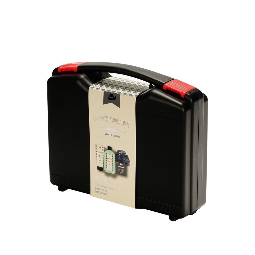 Мужской подарочный набор Men's Luxury ( гель для душа 150мл + шампунь для волос 250мл + мыло 120г + мочалка для тела ). Фото 2.