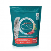 Сухой корм для стерилизованных кошек и Purina One " Говядина пшеница " 750г.