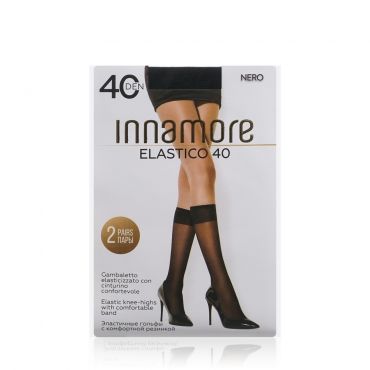 Женские гольфы Innamore Elastico 40den Nero , 2 пары.