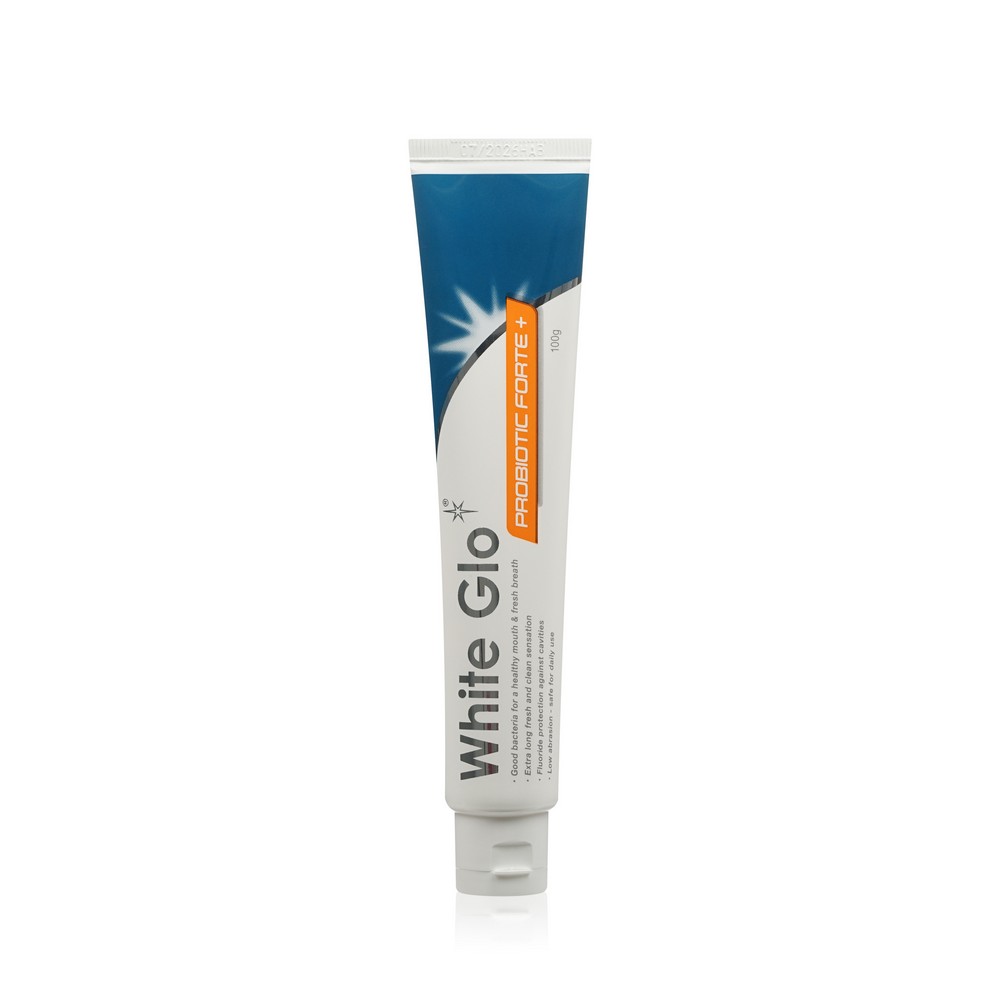 Отбеливающая зубная паста White Glo " Probiotic Forte " с пробиотиками 100г. Фото 2.
