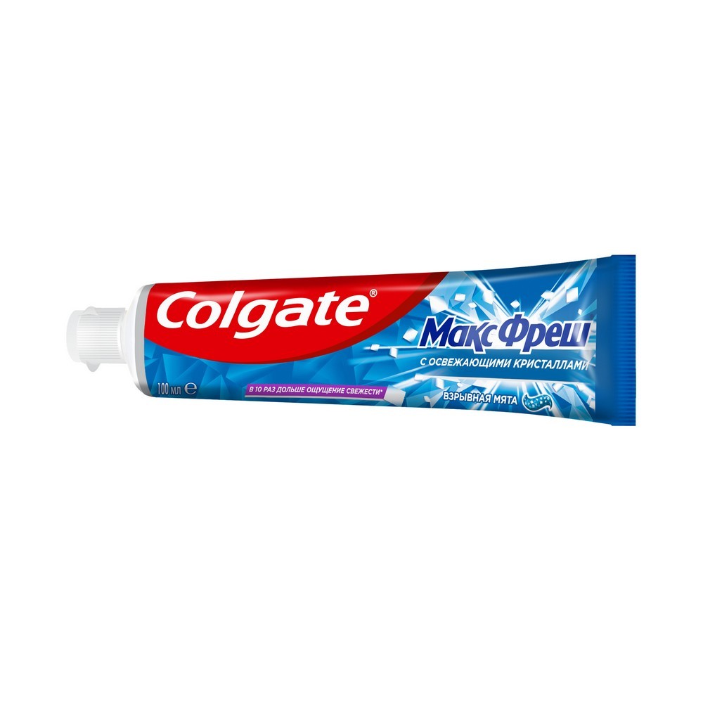 Зубная паста Colgate Макс Фреш " взрывная мята " с освежающими кристаллами 100мл. Фото 5.