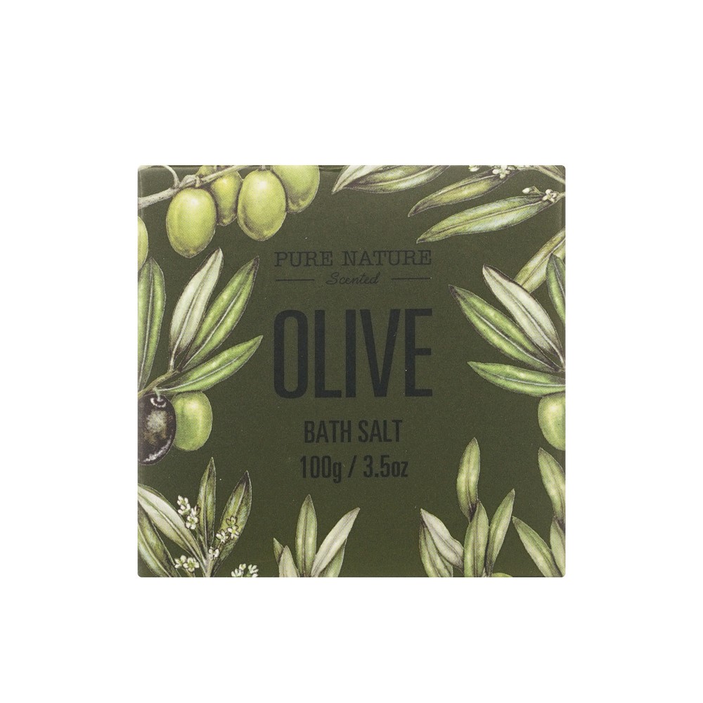 Женский подарочный набор Pure Nature Olive ( гель для душа 150мл + лосьон для тела 100г + соль для ванны 100г + щетка для тела ). Фото 11.
