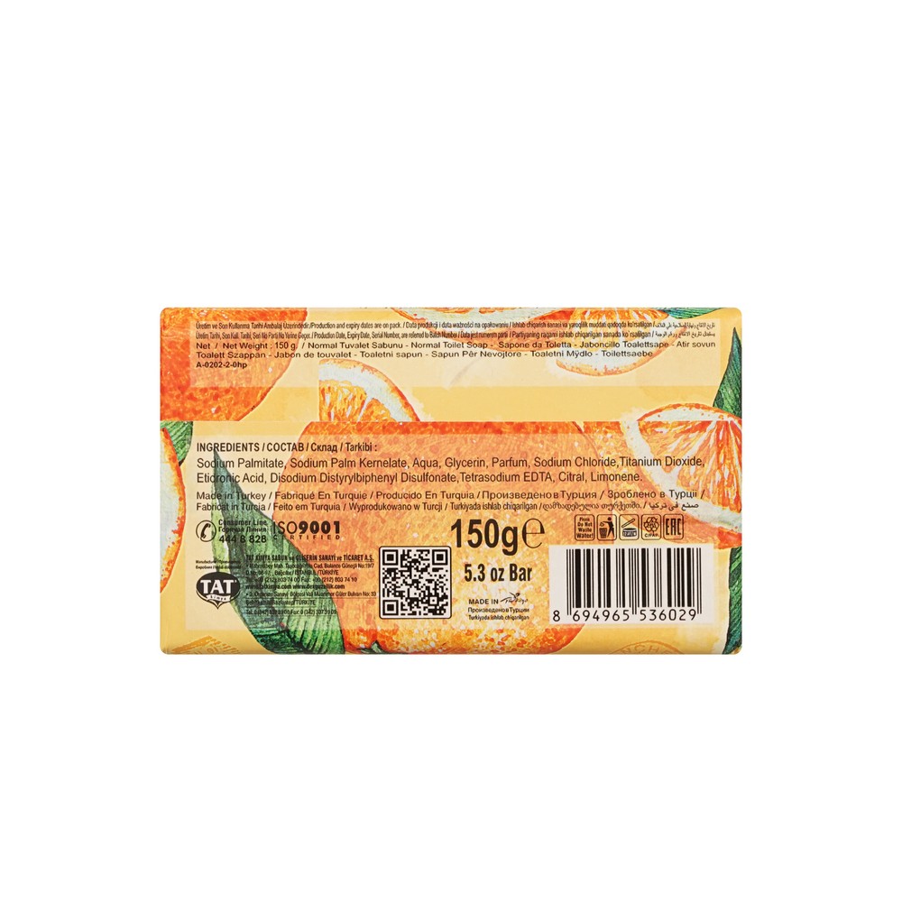 Мыло туалетное Dexclusive Orange 150г. Фото 3.