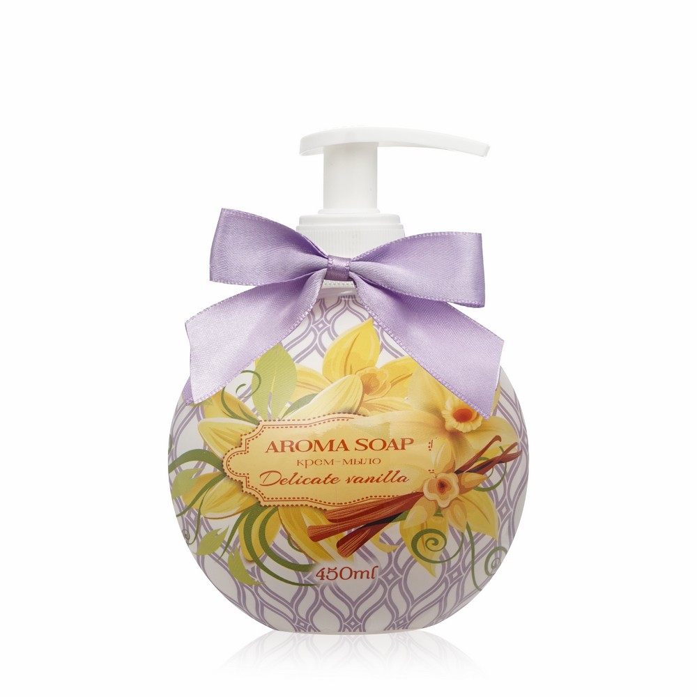 Жидкое крем - мыло Aroma Soap " Delicate Vanilla " 450мл. Фото 1.