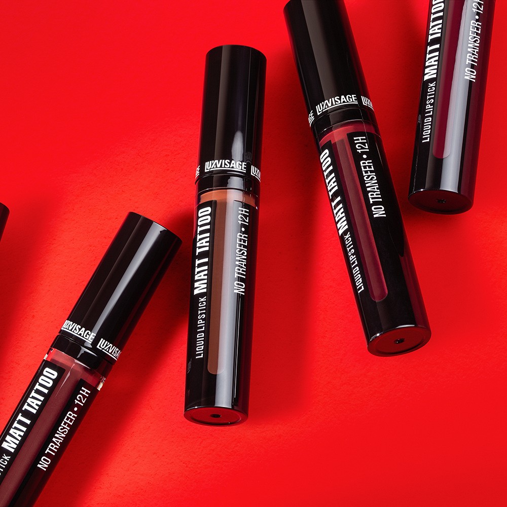 Жидкая помада для губ Luxvisage Matt Tattoo No transfer матовая 106 Mauve. Фото 5.