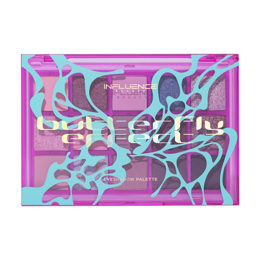 Палетка теней для век Influence Beauty Butterfly Effect 15 оттенков 15г. Фото 2.