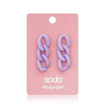 Серьги Soda " Purple chain ".