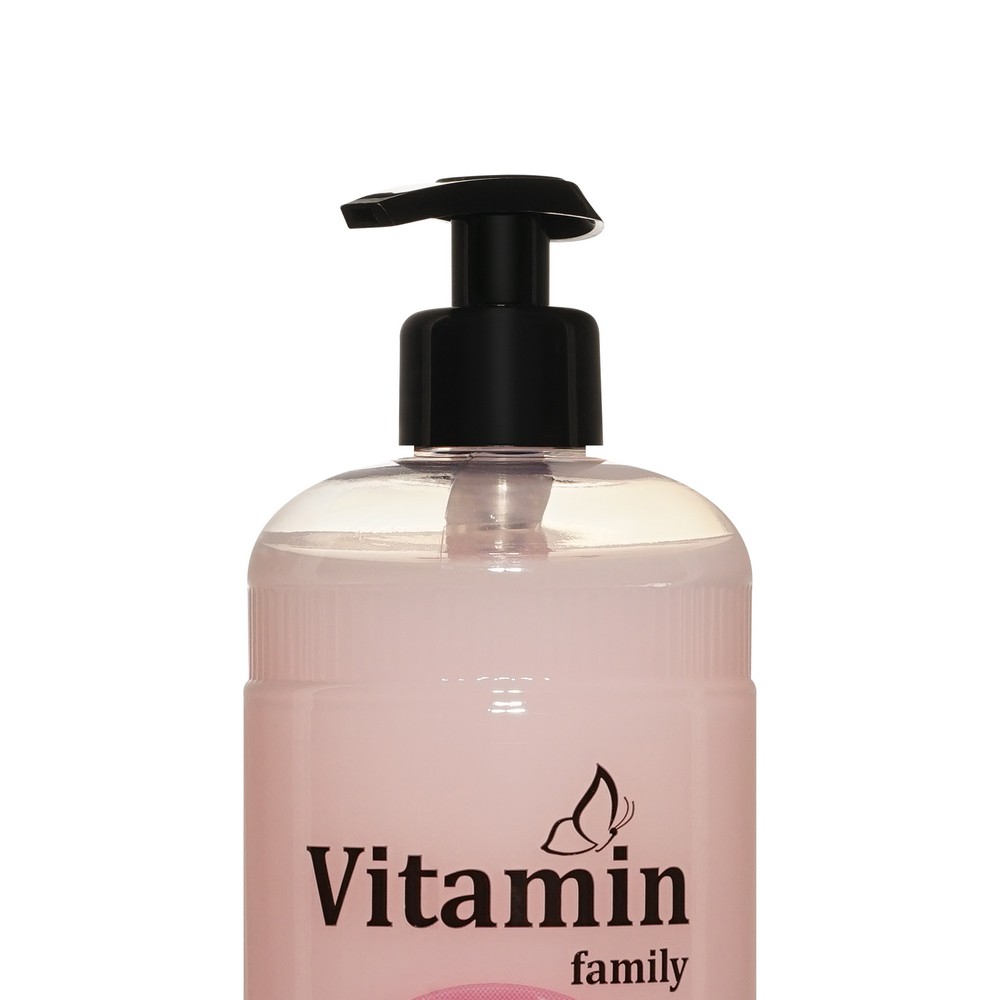 Смягчающее крем - мыло Vitamin Family 5 цветов 650мл. Фото 3.