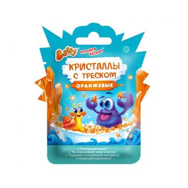 Детские Кристаллы с треском Baffy оранжевые 3+ 10г.