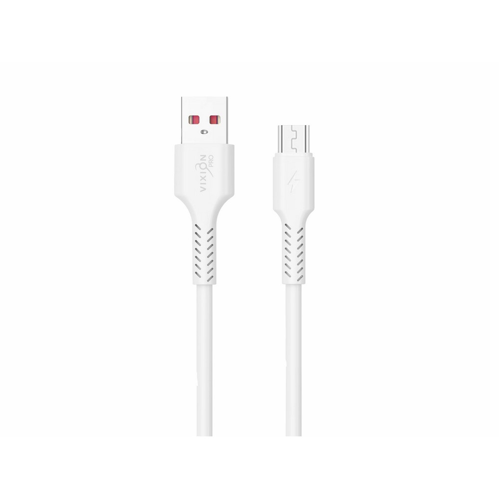 USB - кабель Vixion Pro VX Micro USB Белый 1м. Фото 2.