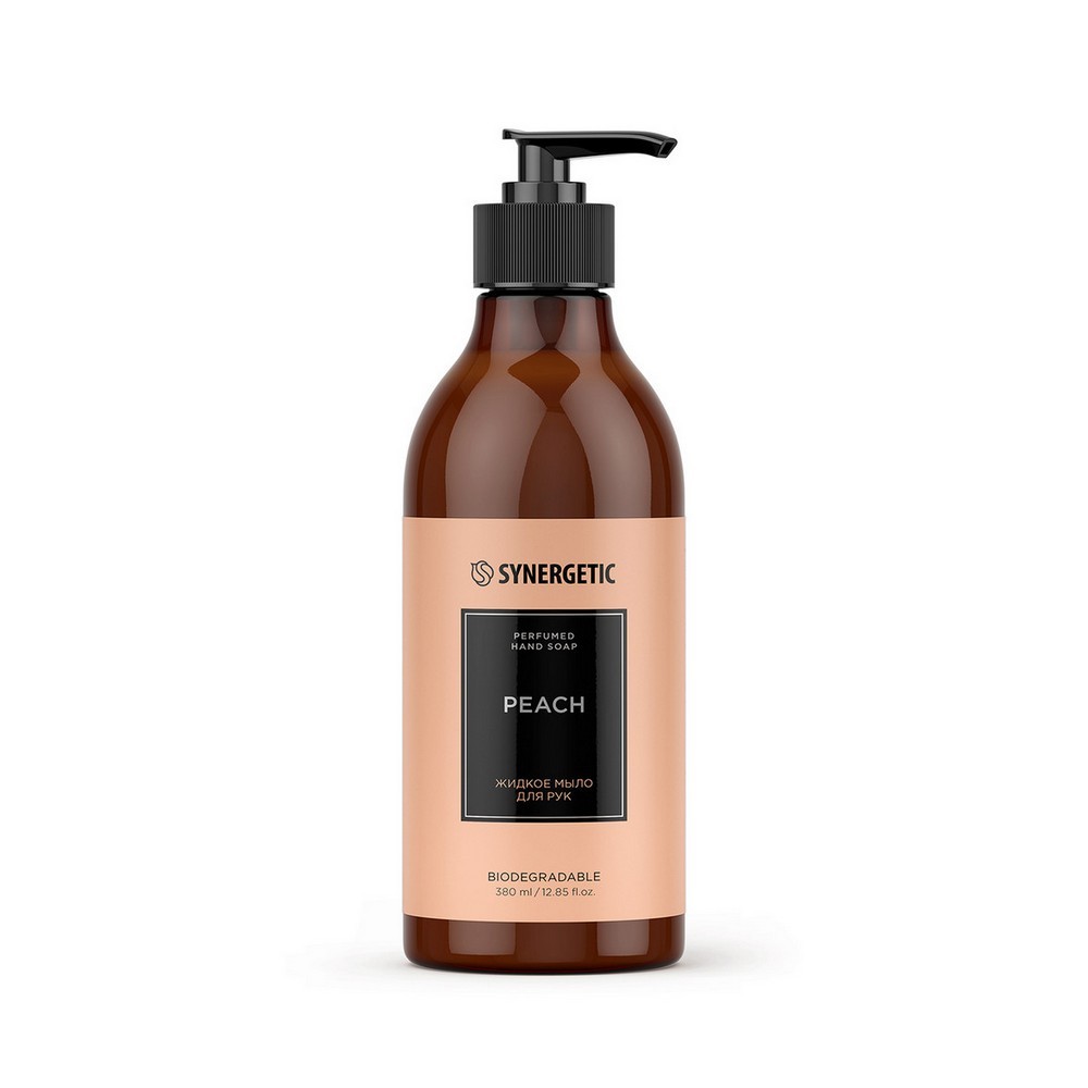 Парфюмированное жидкое мыло для рук Synergetic Peach 380мл. Фото 1.