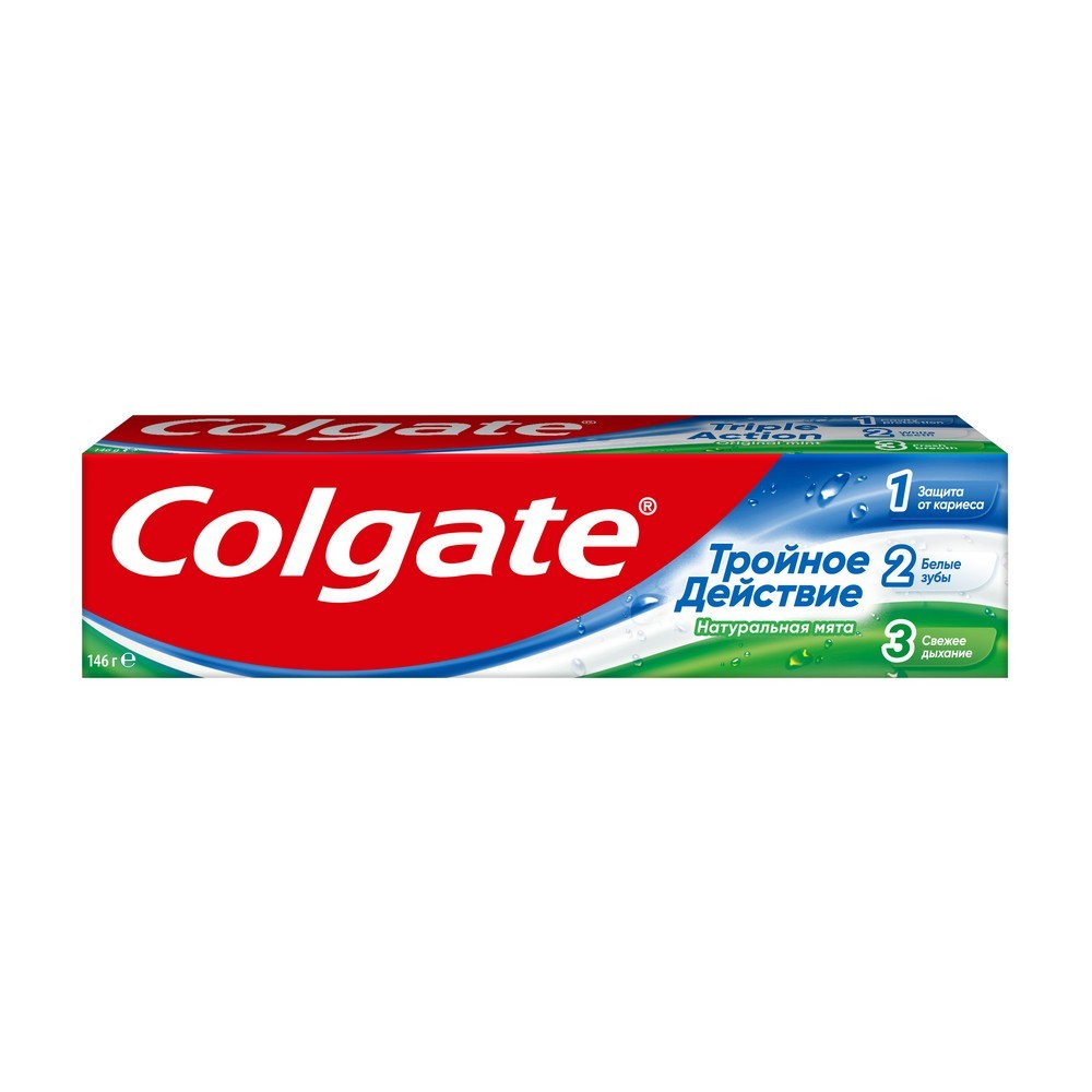 Зубная паста Colgate Тройное действие " Натуральная мята " 100мл. Фото 2.