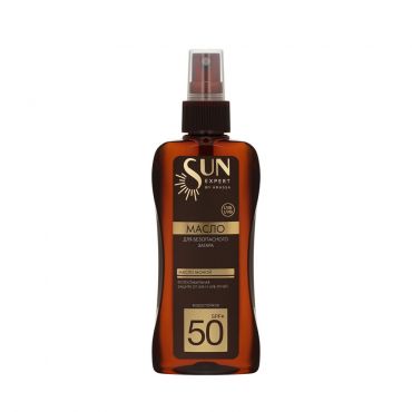 Водостойкое масло для загара Krassa Sun Expert SPF 50+ с маслом моной 180мл.