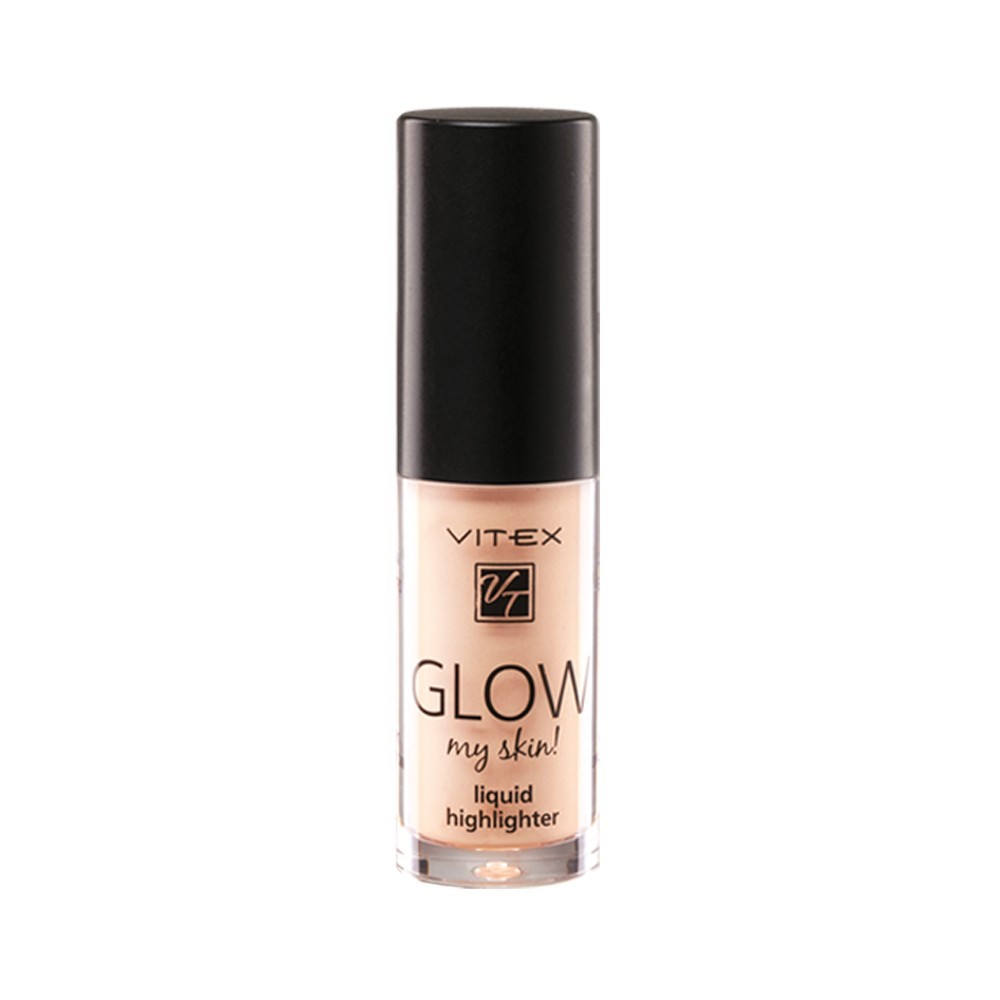 Жидкий хайлайтер для лица Vitex Glow my skin 12 Rose 4,9г. Фото 1.