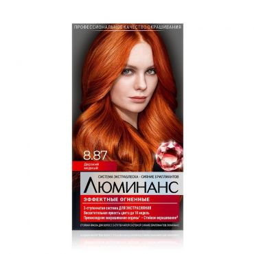 Стойкая краска для волос Люминанс 8.87 Дерзкий Медный.