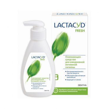 Гель для интимной гигиены Lactacyd Fresh с натуральной молочной кислотой и део-активным комплексом 200мл.