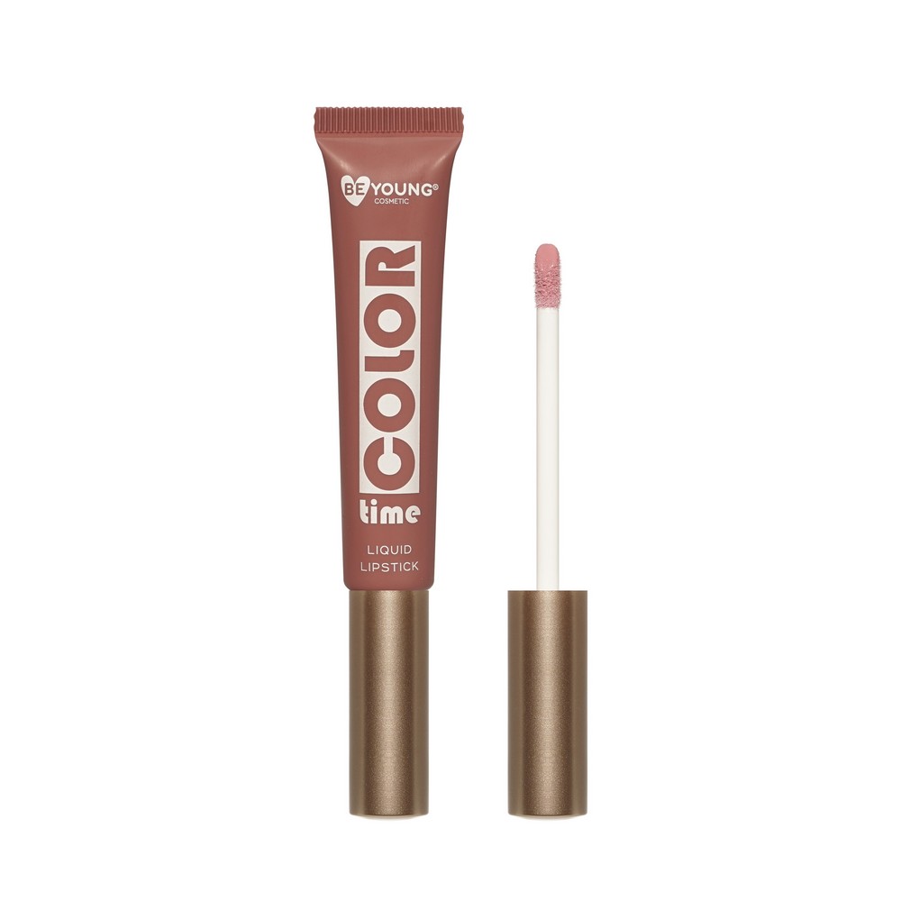 Жидкая помада для губ BeYoung Color Time 106 10мл. Фото 1.