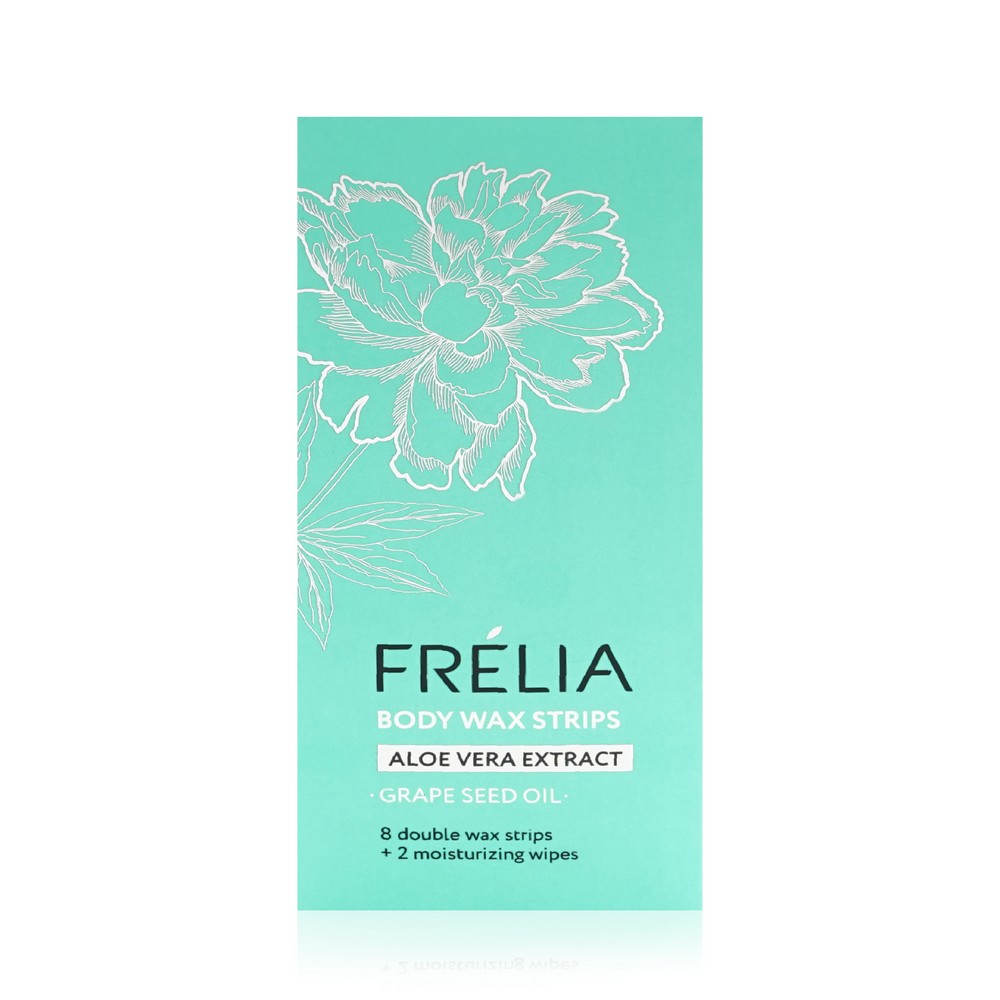 Восковые полоски для депиляции Frelia с экстрактом алоэ вера 8шт. Фото 1.