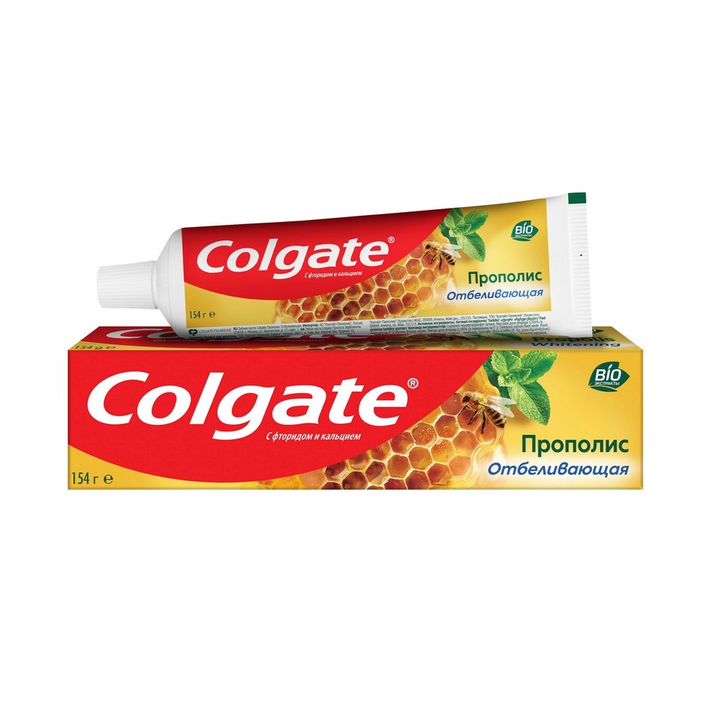Зубная паста Colgate прополис отбеливающая 100мл. Фото 1.