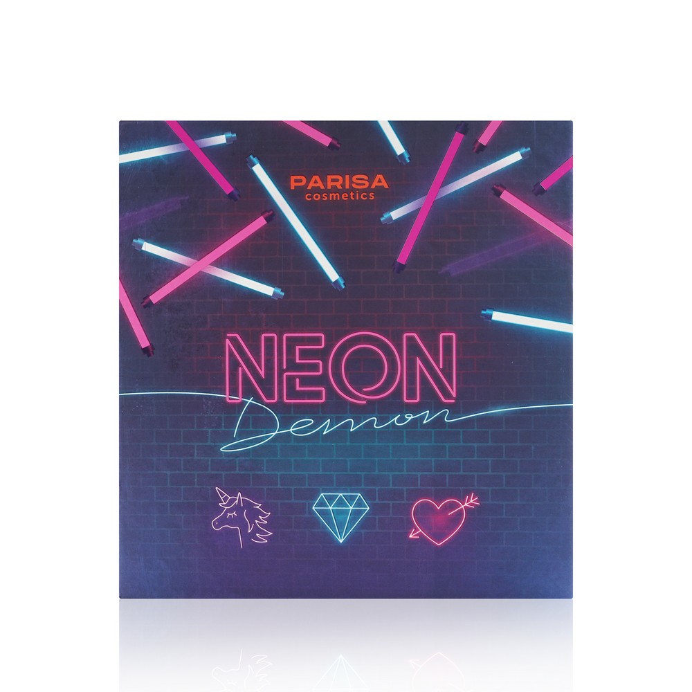 Тени для век Parisa Cosmetics Neon Demon , 16 оттенков , 25г. Фото 1.
