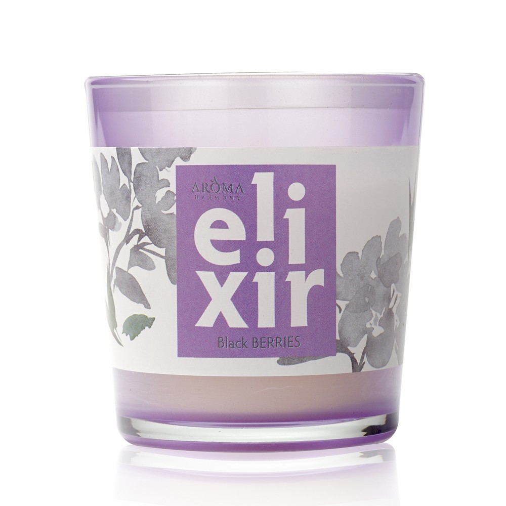 Свеча ароматическая Aroma Harmony Elixir " Black berries " 140г. Фото 1.