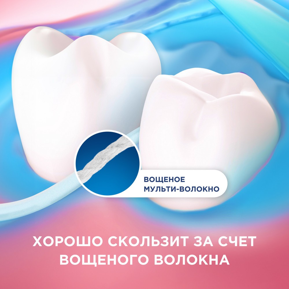 Зубная нить вощеная Oral-B Essential Floss мятная 50м. Фото 6.