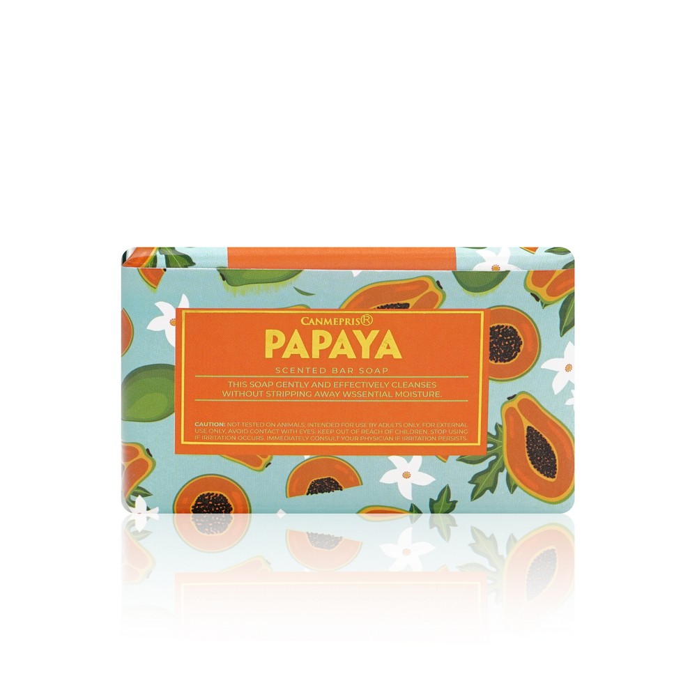 Мыло твердое натуральное Canmepris " Papaya " 200г. Фото 4.