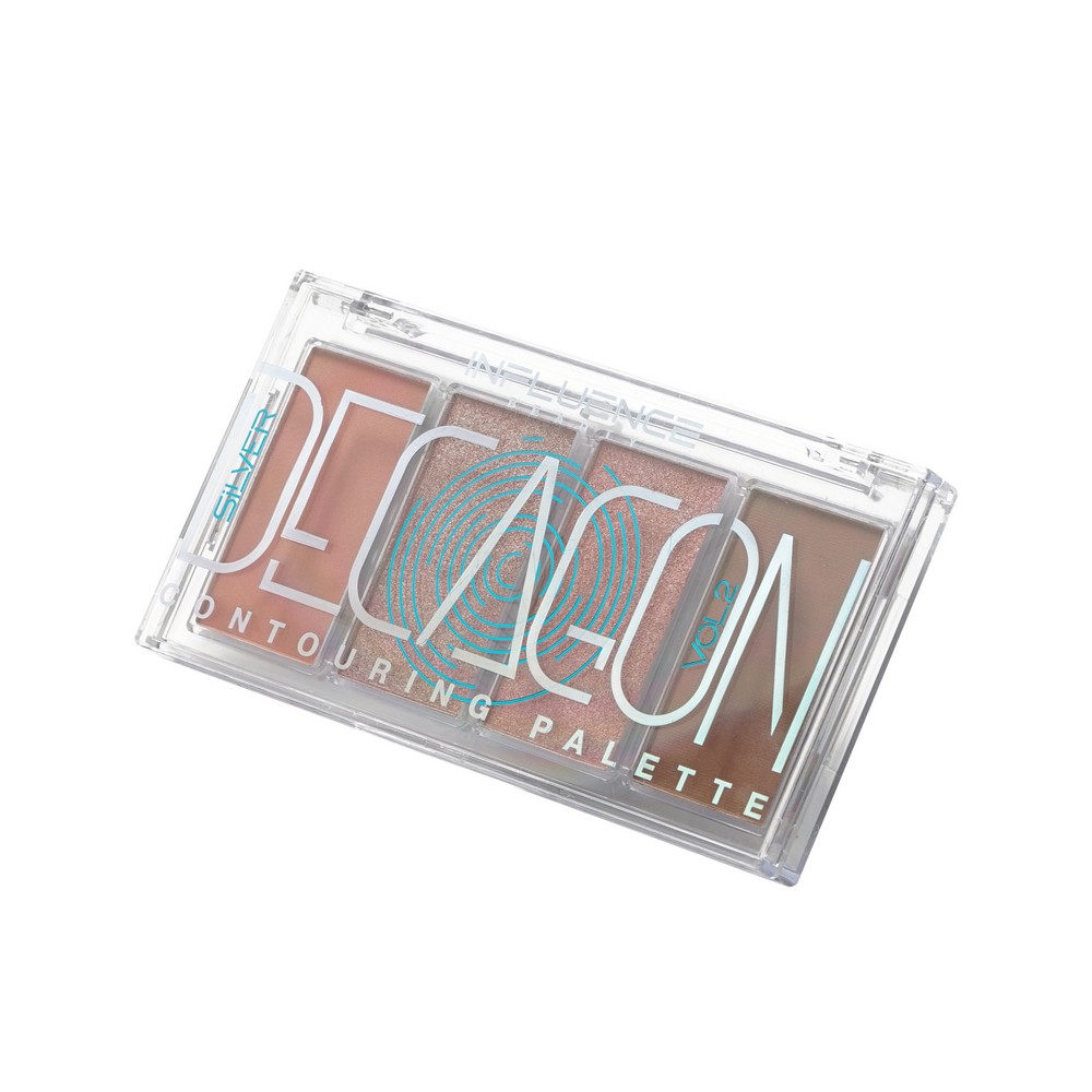 Палетка для контуринга лица Influence Beauty Silver Decagon 02 8,5г. Фото 2.