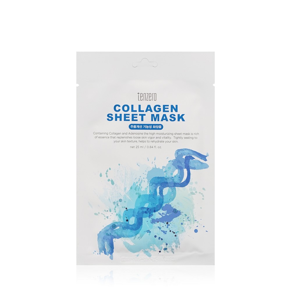 Маска для лица Tenzero Collagen Sheet mask с коллагеном 25мл. Фото 1.