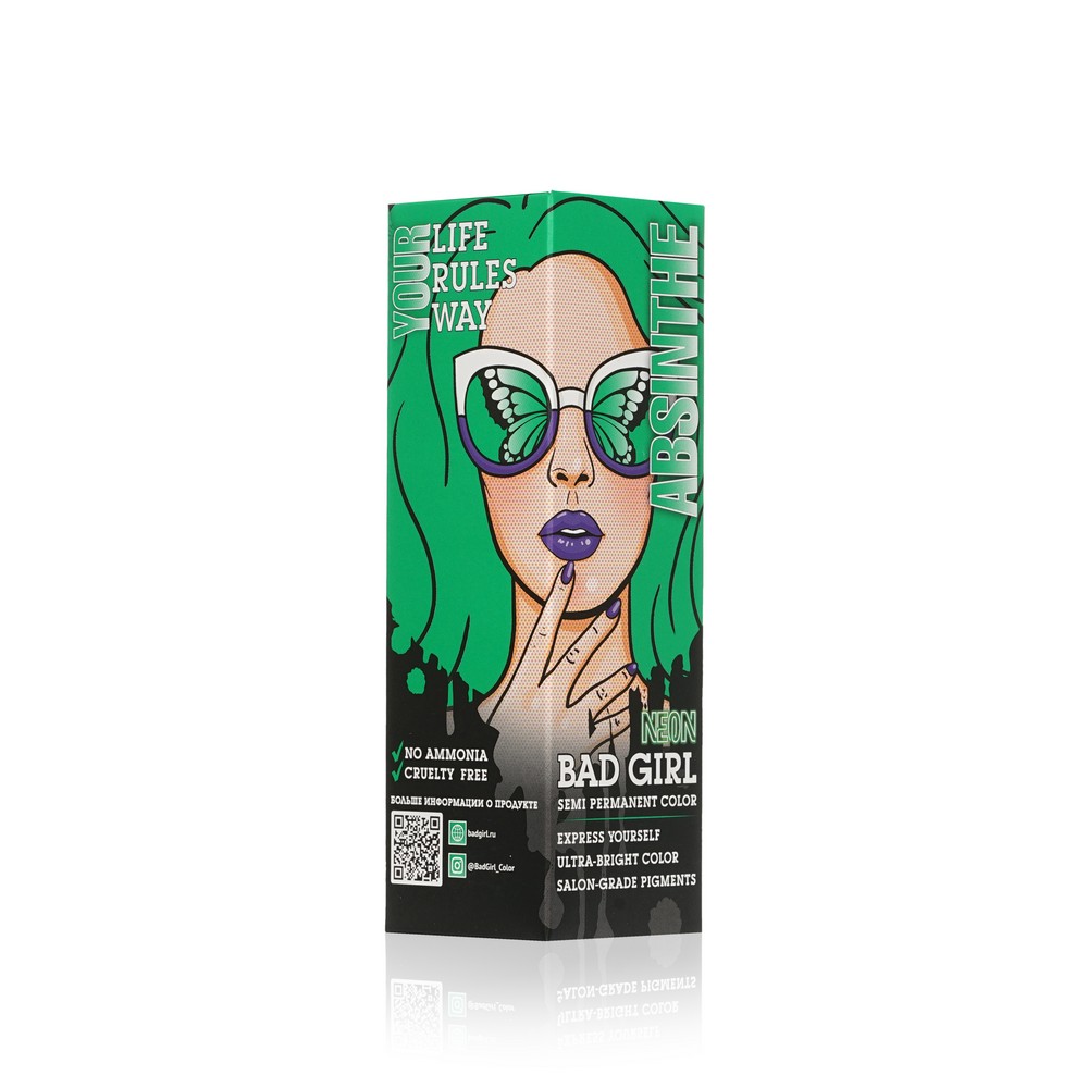 Оттеночный бальзам для волос Bad Girl Absinthe 150мл. Фото 3.