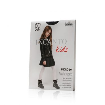 Детские колготки INCANTO Kids Micro 50den Nero , р.116-122.