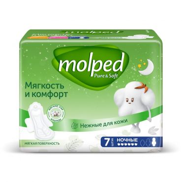 Женские прокладки Molped Pure&Soft Ночные 7шт.