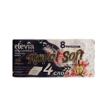 Туалетная бумага Elevia Royal soft Elite perfume 4х-слойная 8шт.