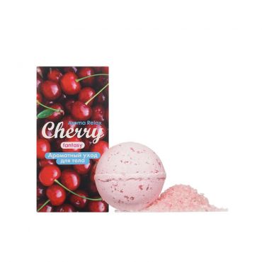 Женский подарочный набор ( бурлящий шар для ванн WEIS Cherry 160г + соль для ванн Ягодная 100г ).