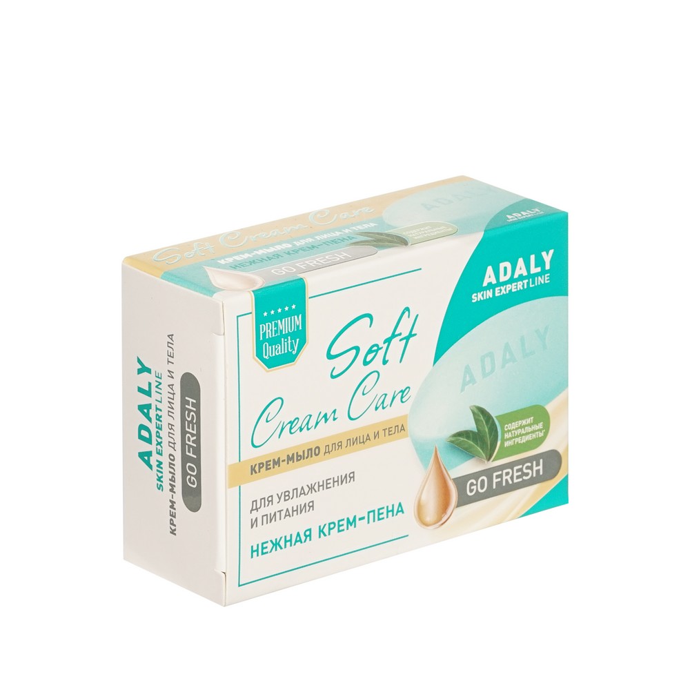 Крем - мыло для лица и тела Adaly Soft Cream Care Go Fresh 100г. Фото 2.
