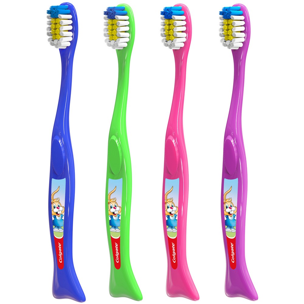 Детская зубная щетка Colgate Доктор заяц супермягкая 2+. Фото 6.