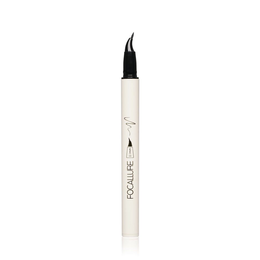 Подводка для век с изогнутым аппликатором Focallure Lasting Waterproof Liquid Eyeliner C01 0,6г. Фото 5.