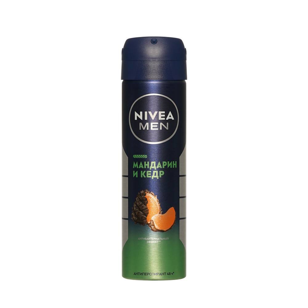 Мужской дезодорант антиперспирант NIVEA Men Мандарин и Кедр 48ч 150мл. Фото 1.